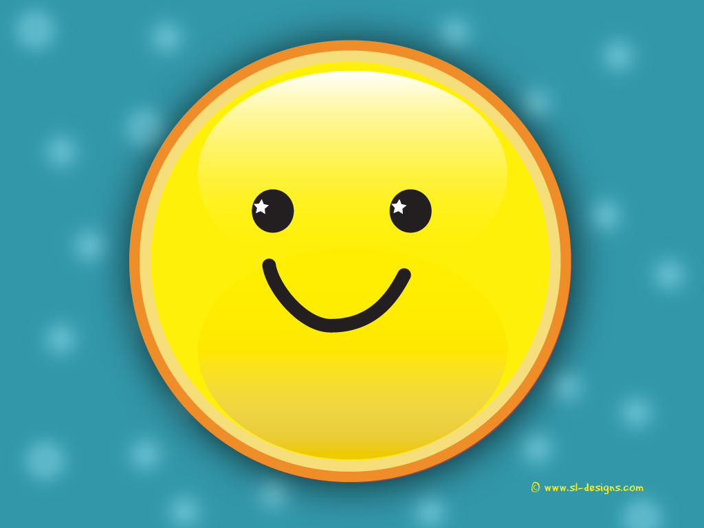 Cute Happy Smiley Face - HD Wallpaper 