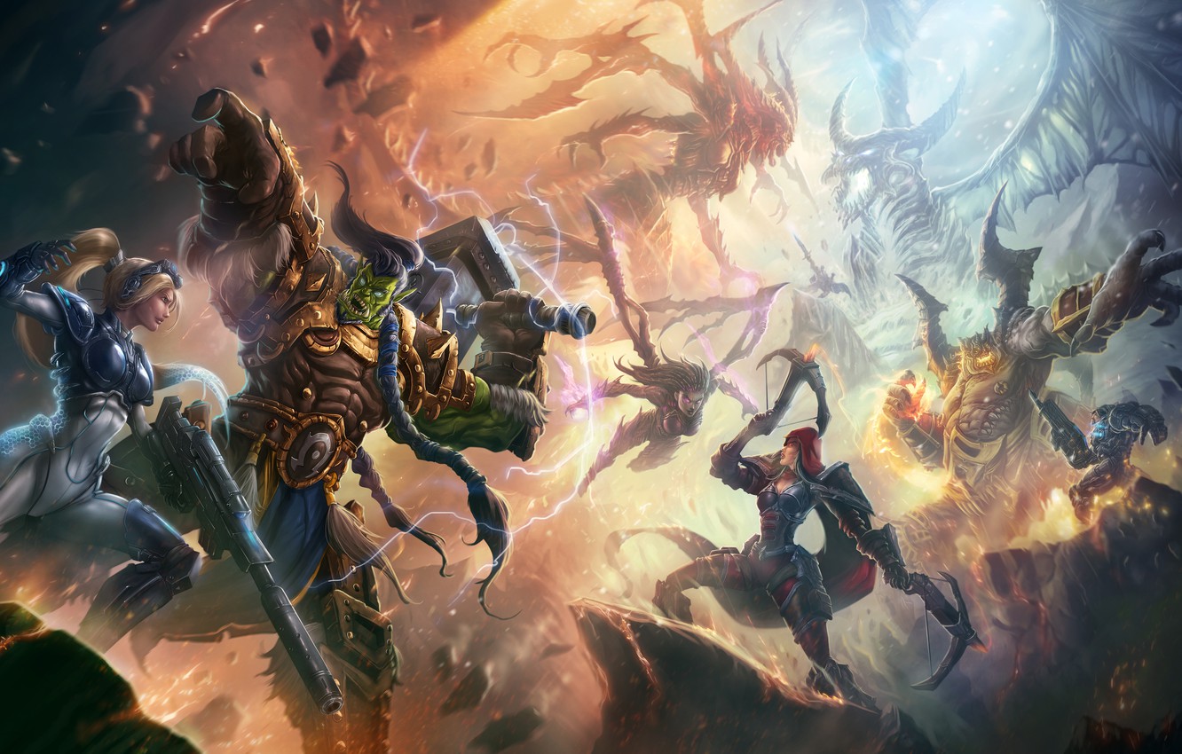 Photo Wallpaper Starcraft, Diablo, Warcraft, Nova, - 3840 X 2160 World Of Warcraft - HD Wallpaper 