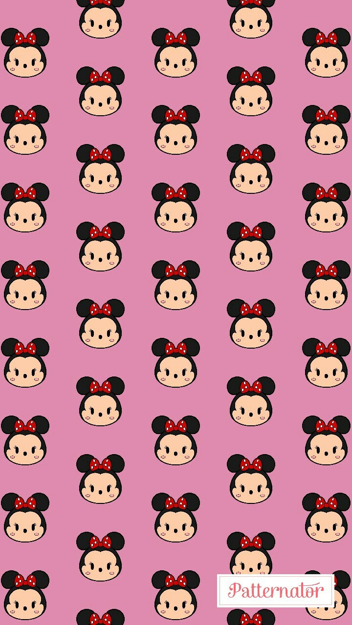 Background, Disney, And Minnie Image - Background Tsum Tsum Pink - HD Wallpaper 