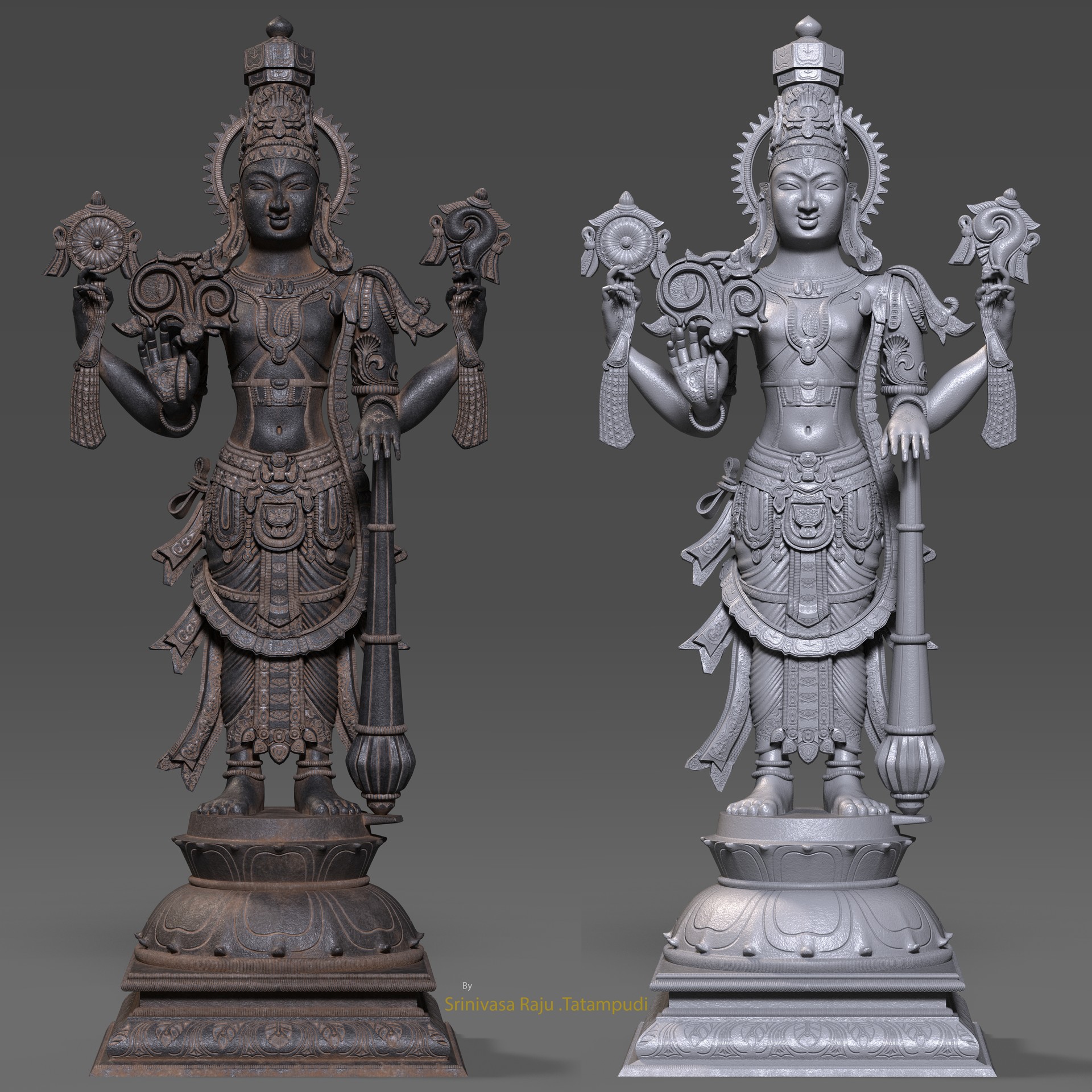 Lord Vishnu Images 3d - HD Wallpaper 