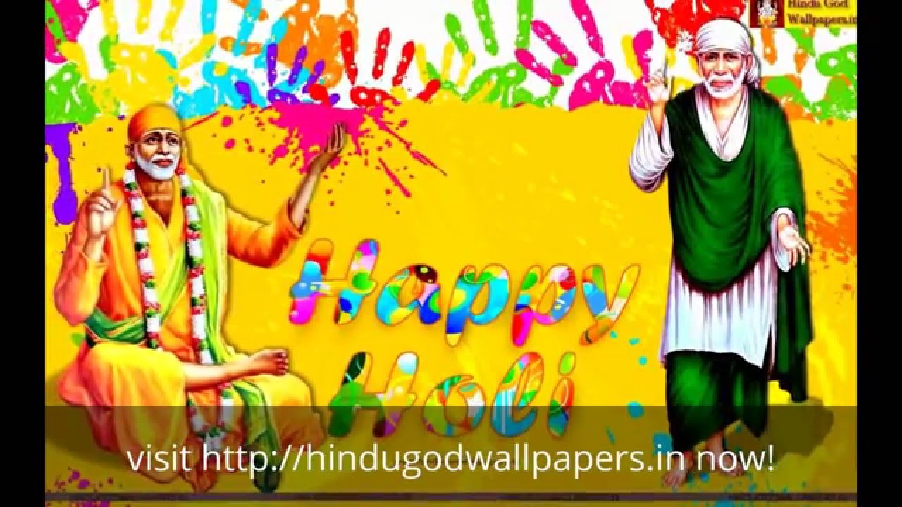 Happy Holi Sai Baba Holi - HD Wallpaper 