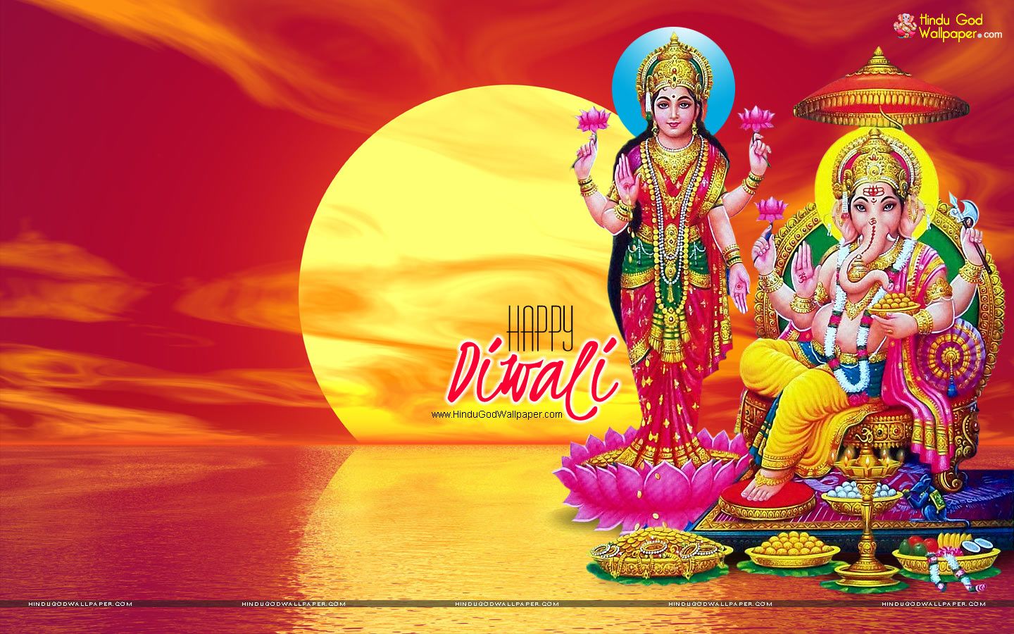 Happy Diwali Laxmi Mata - HD Wallpaper 