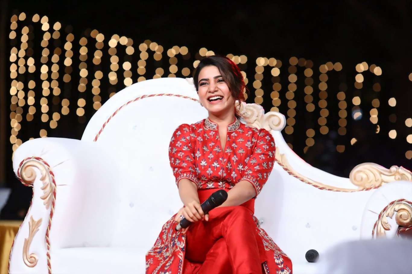 Samantha Ruth Prabhu Hot Red Outfit Wallpaper - Photo Shoot - HD Wallpaper 