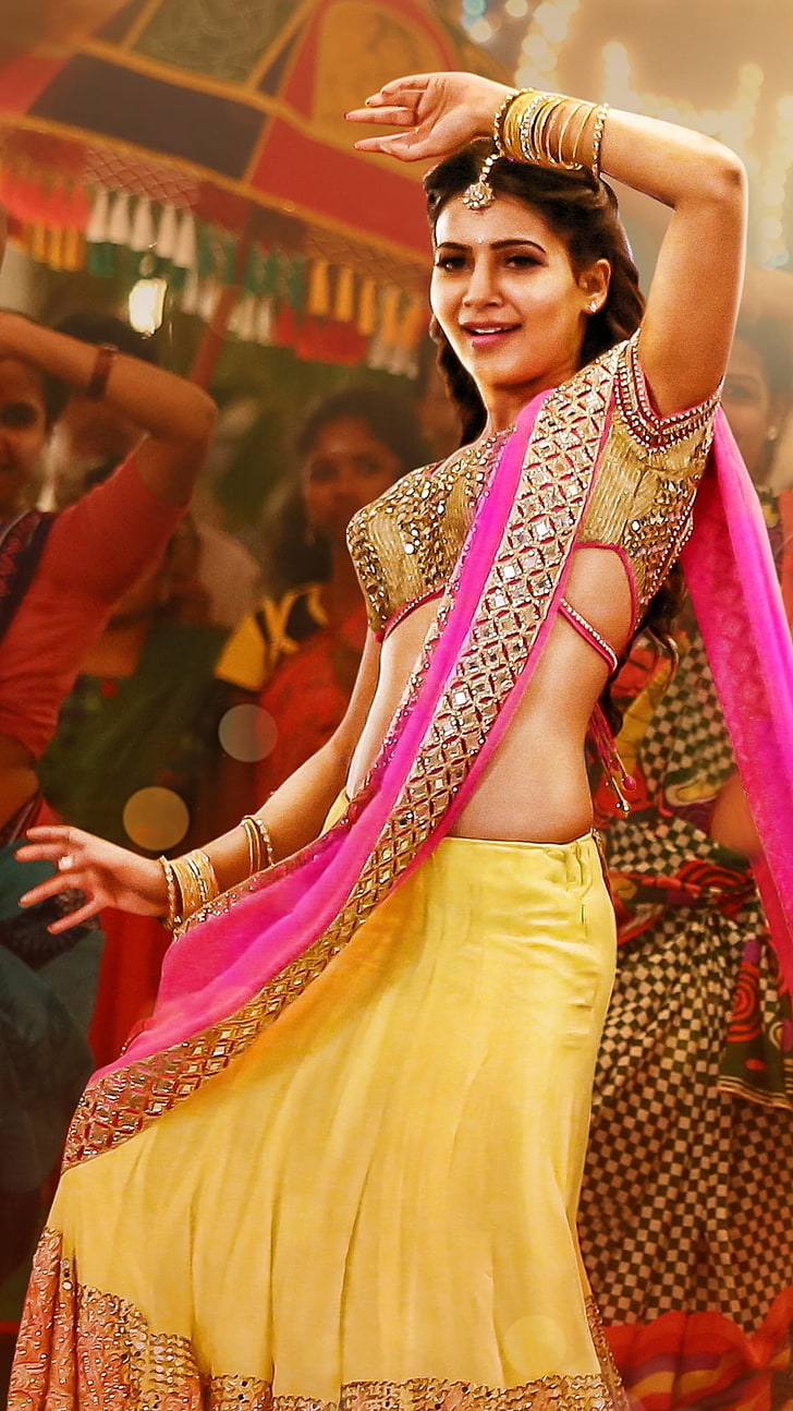 Samantha Ruth Prabhu 2015, Women S Yellow And Pink - Samantha Son Of Satyamurthy - HD Wallpaper 