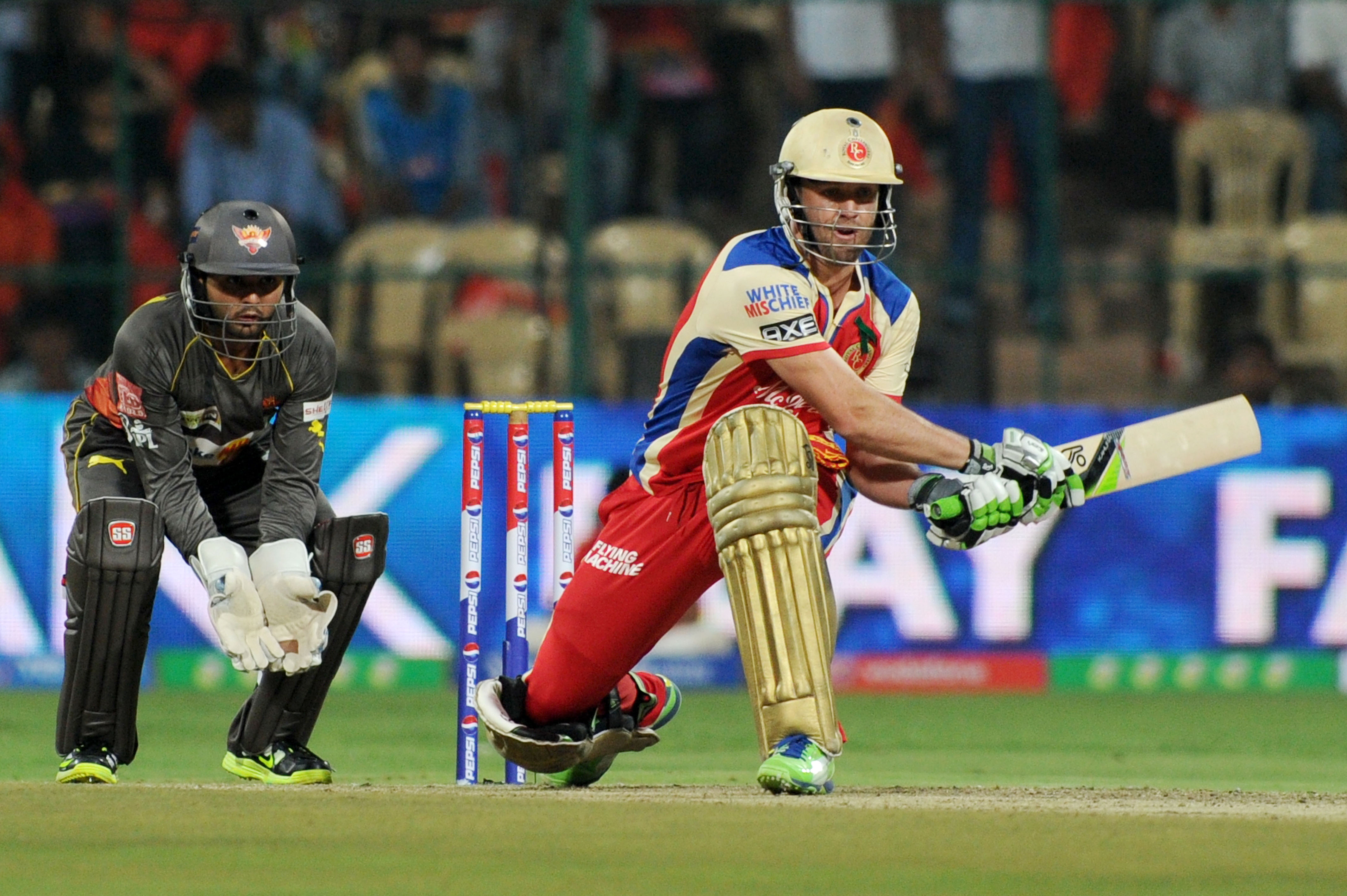 Ab De Villiers Of Rcb In Action During The Ipl Match - Ab De Villiers In Rcb - HD Wallpaper 