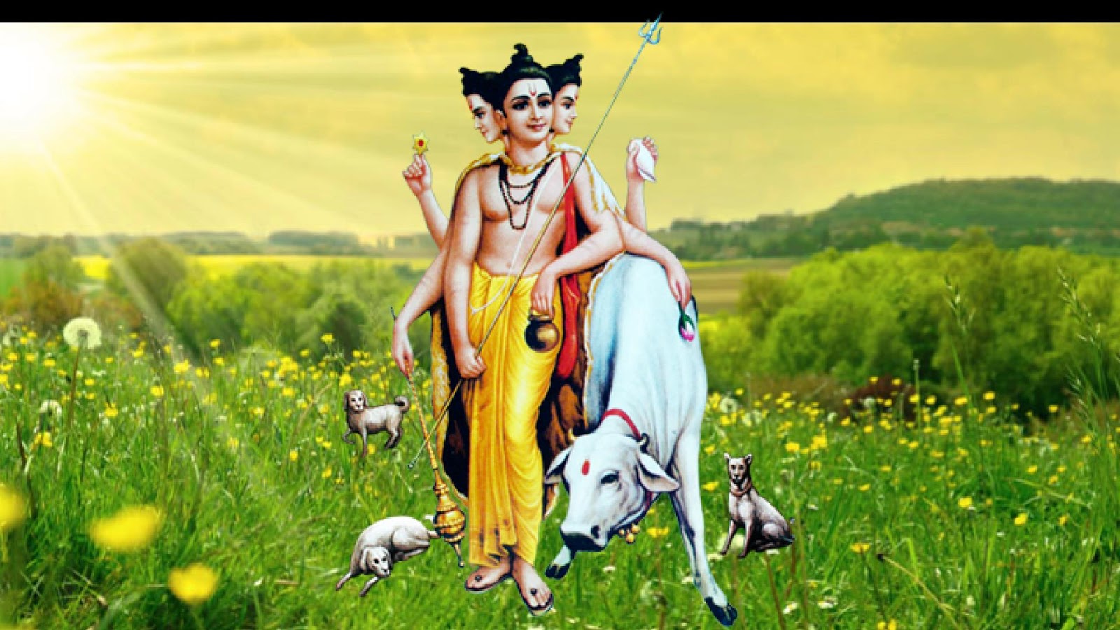Dattatreya - Datta Jayanti Wishes In Telugu - 1600x900 Wallpaper 