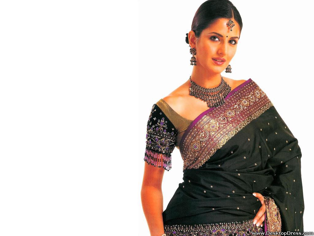 Katrina Kaif - Katrina Kaif Silk Saree - HD Wallpaper 