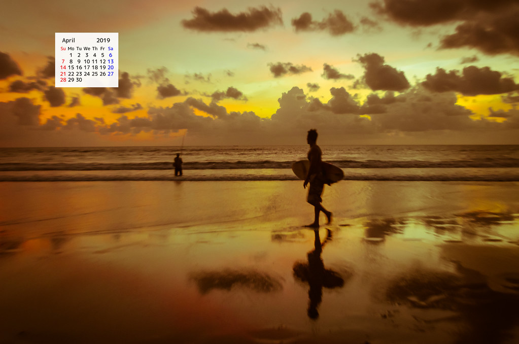 Free Download April 2019 Wallpaper Calendar - Reflection - HD Wallpaper 