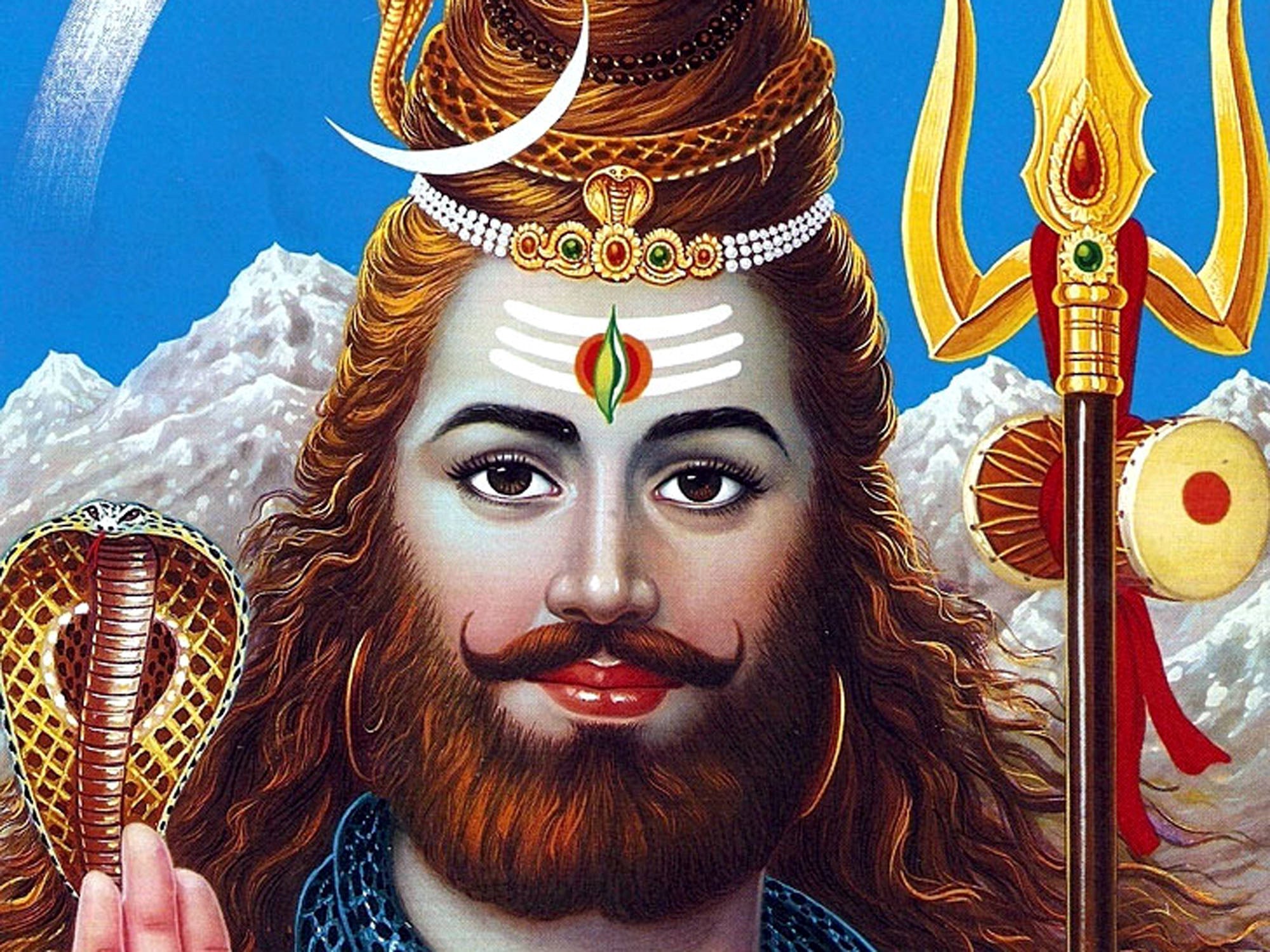Lord Shiva With Beard - HD Wallpaper 