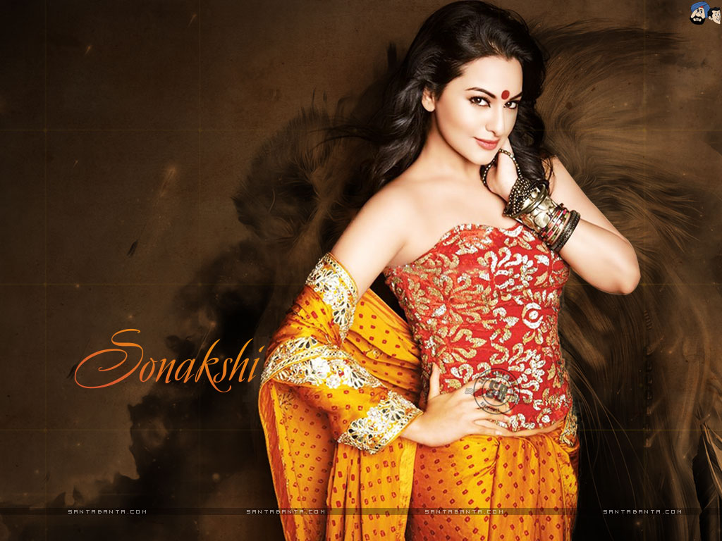 Sonakshi Sinha - Sonakshi Sinha In Saree - HD Wallpaper 