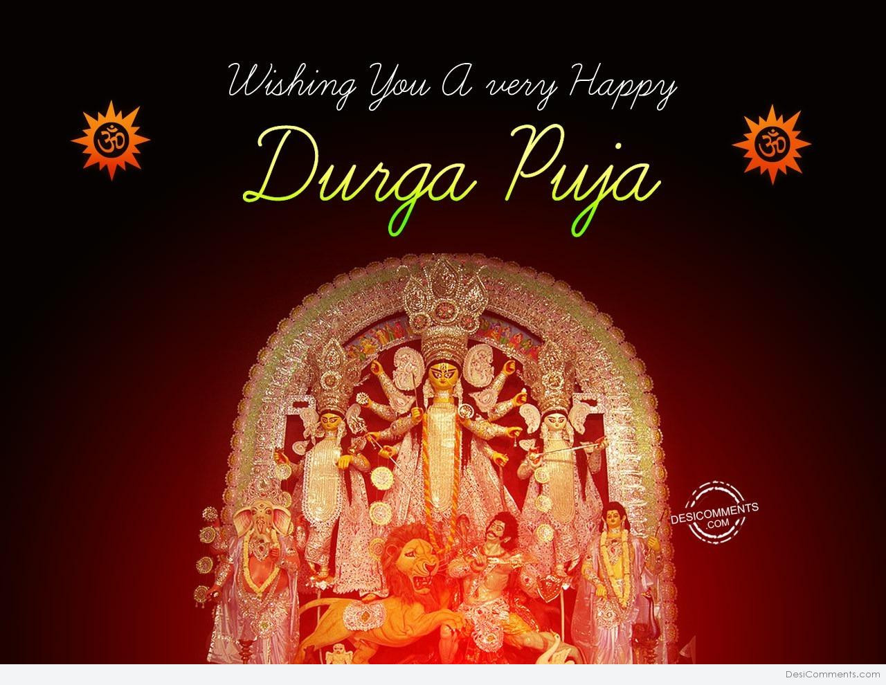 Happy Durga Ashtami Wallpapers Elegant Durga Puja Graphics - Wishing You A Very Happy Durga Puja - HD Wallpaper 