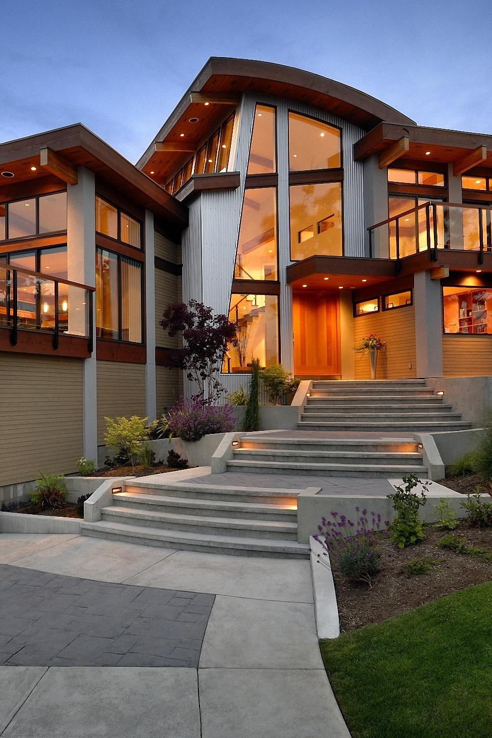 Luxury House Design Lights Wallpaper - New Home Design - HD Wallpaper 