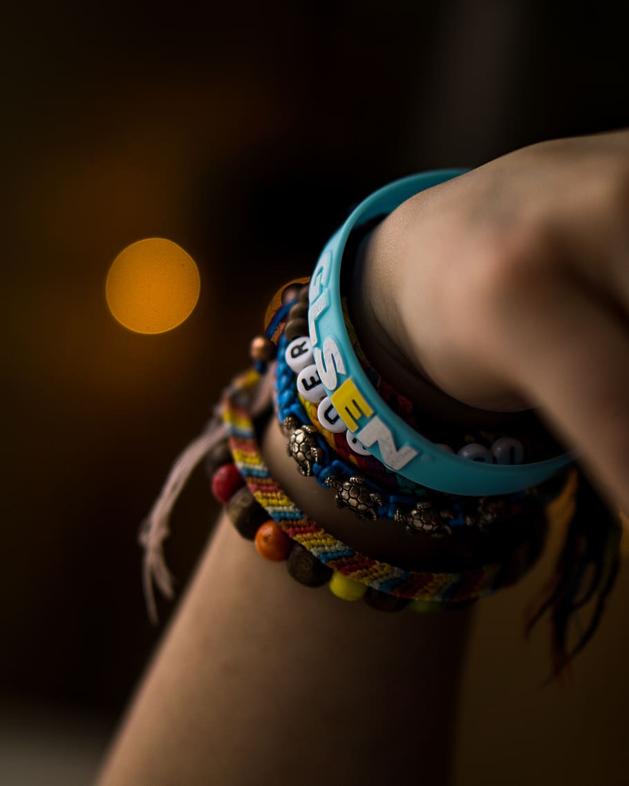 Close-up Photo Of Person Wearing Assorted Bracelets, - Bead - HD Wallpaper 