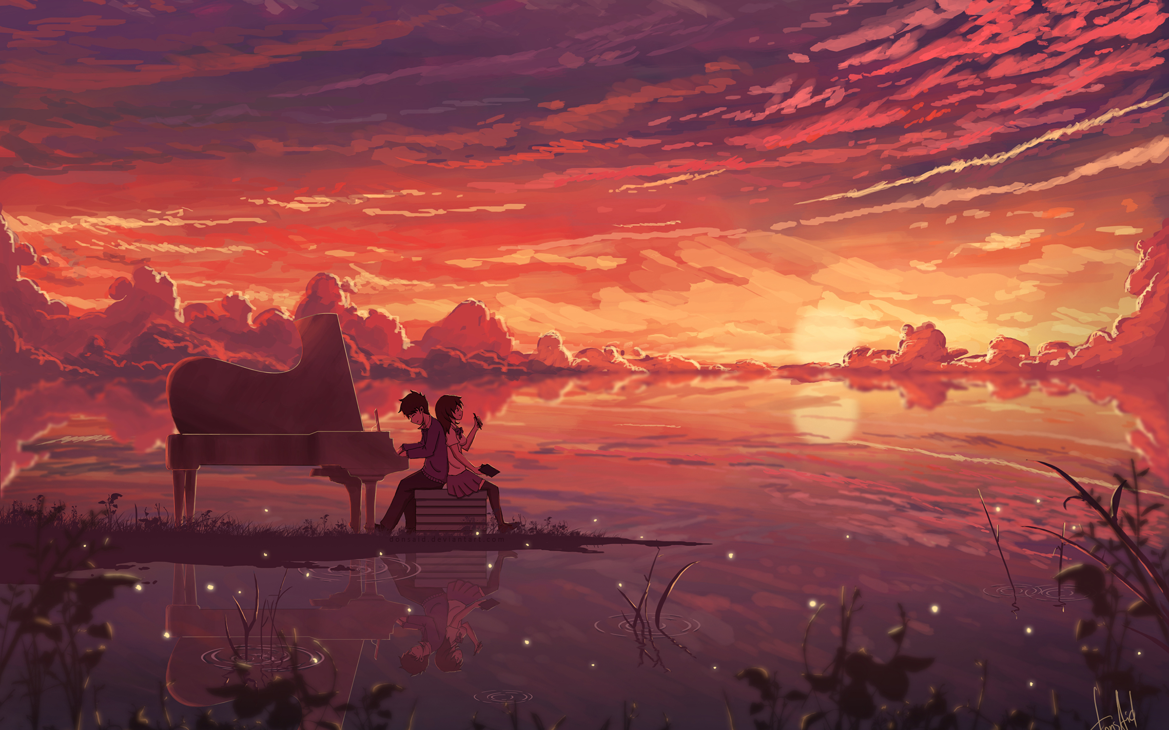 Anime Senja - HD Wallpaper 