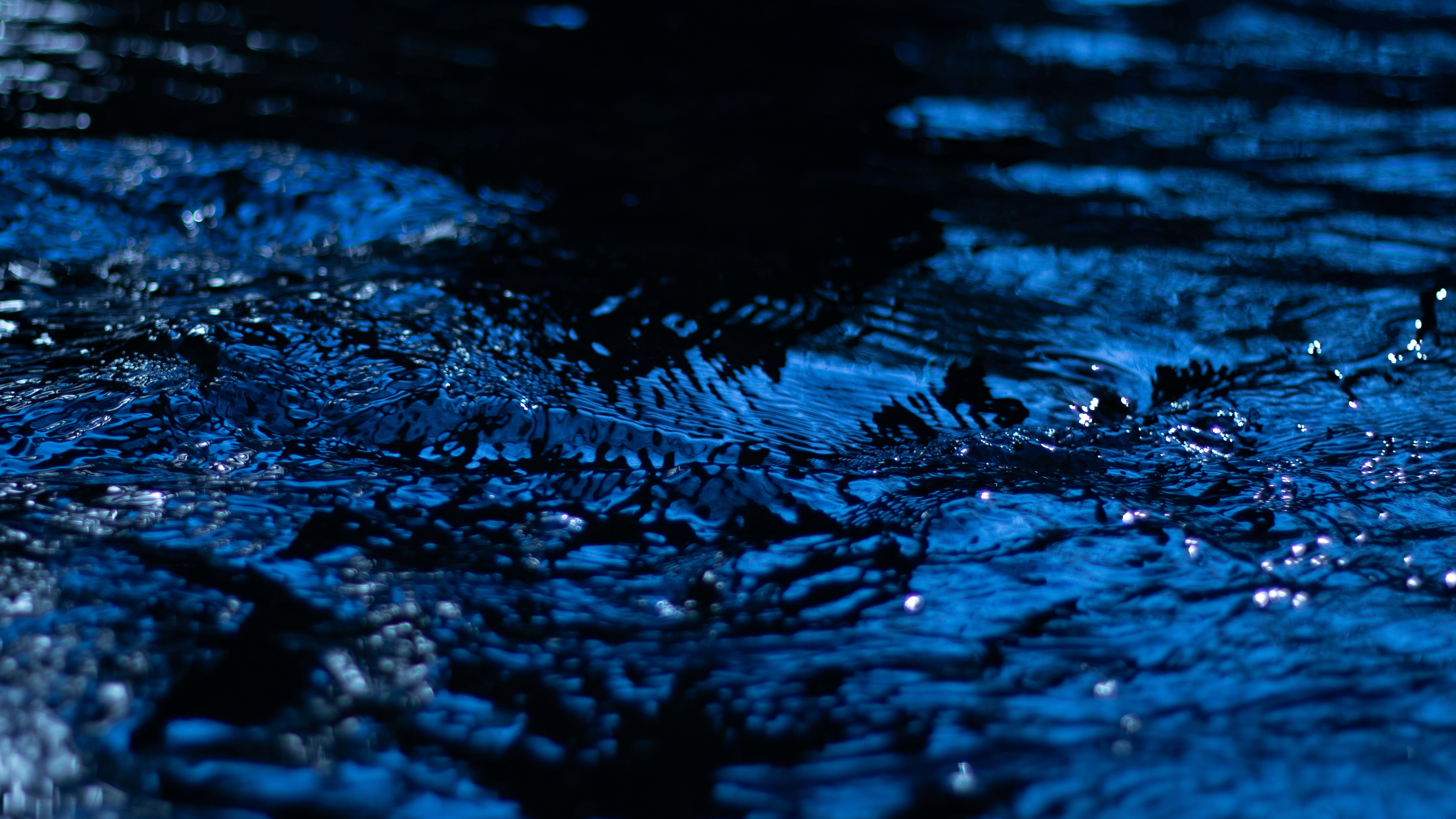 Wallpaper Water, Ripples, Blue, Splash, Macro, Closeup, - Blue Water - HD Wallpaper 