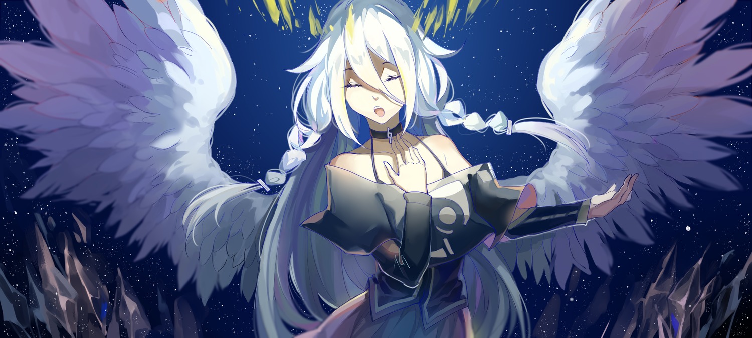 Coal Dragon Ia Vocaloid Wallpaper Wings Vocaloid Ia Wings 1500x675 Wallpaper Teahub Io