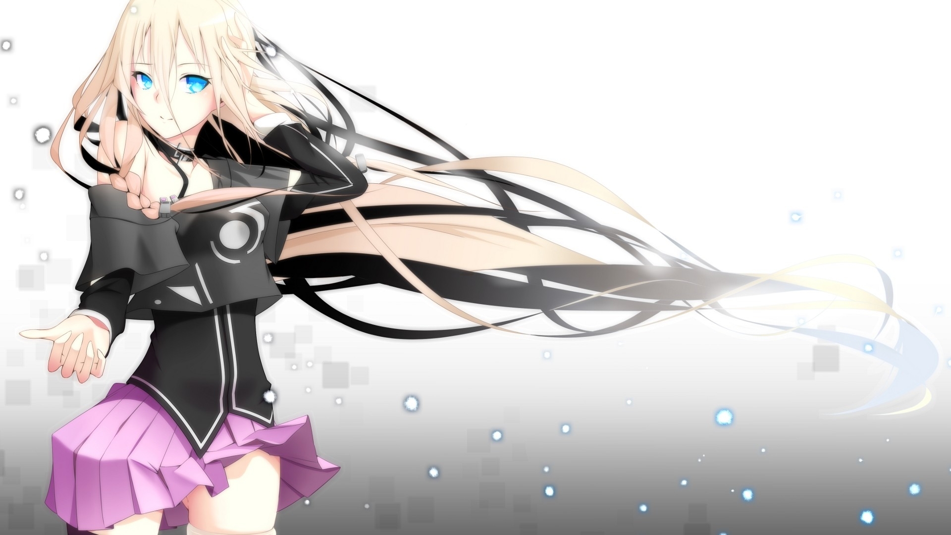 Blondes Vocaloid Blue Eyes Skirts Long Hair Anime Girls - Blonde Anime Girl Vocaloid - HD Wallpaper 