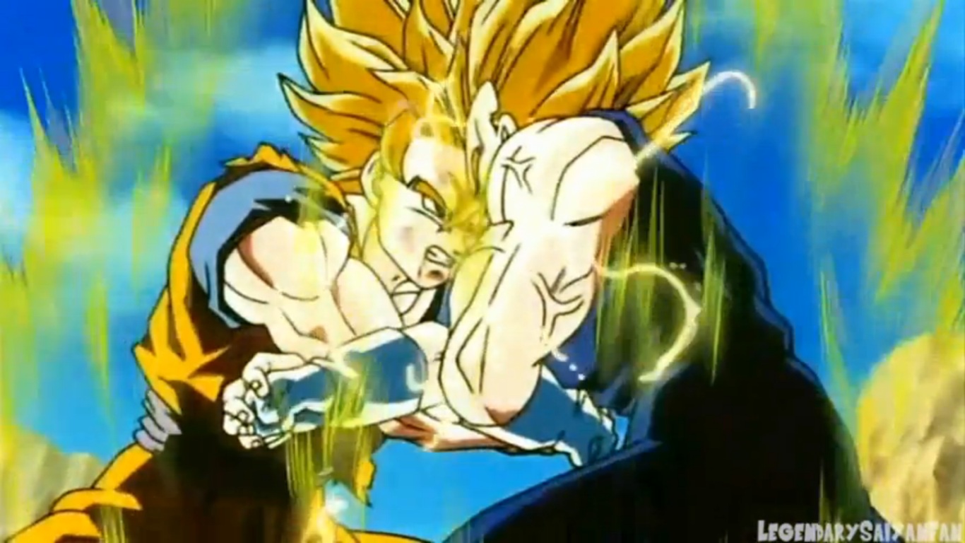 Goku And Vegeta Super Saiyan Gif - HD Wallpaper 