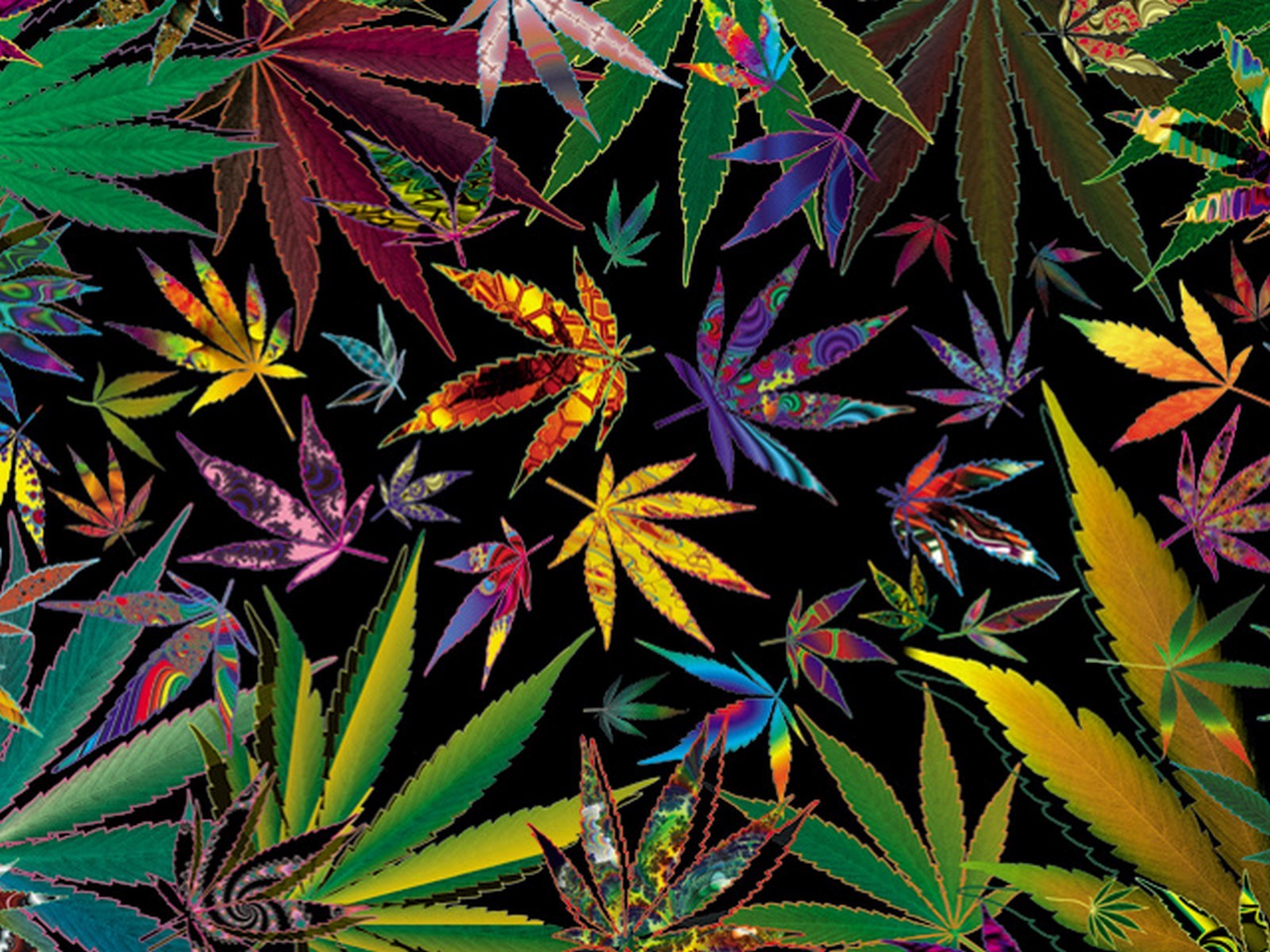 Trippy Weed Background - HD Wallpaper 