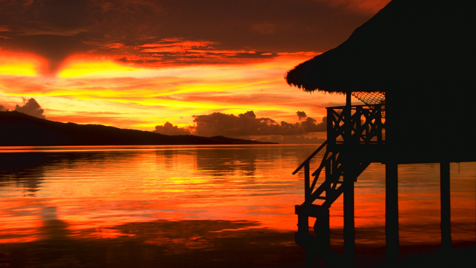 Sun Set In Tahiti - HD Wallpaper 