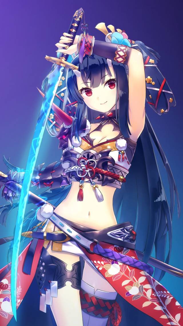 Cute Anime Warrior Girl - HD Wallpaper 