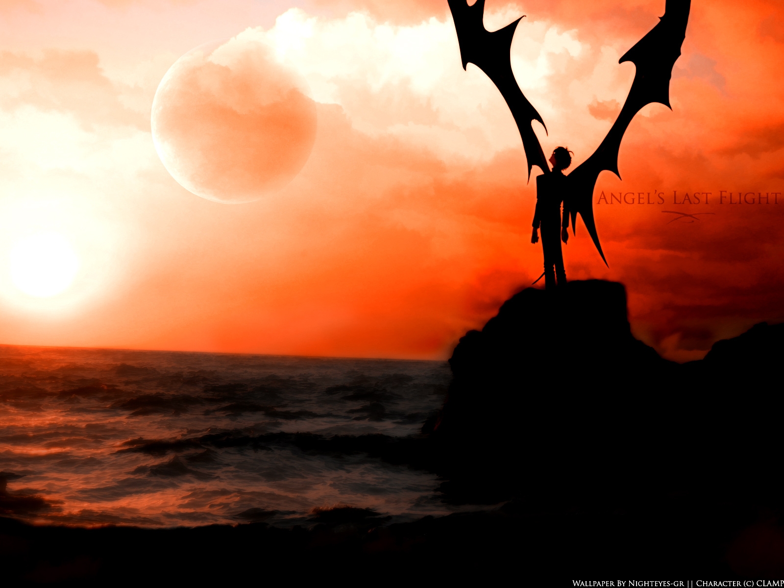 Hd Wallpapers Anime With Wings - HD Wallpaper 