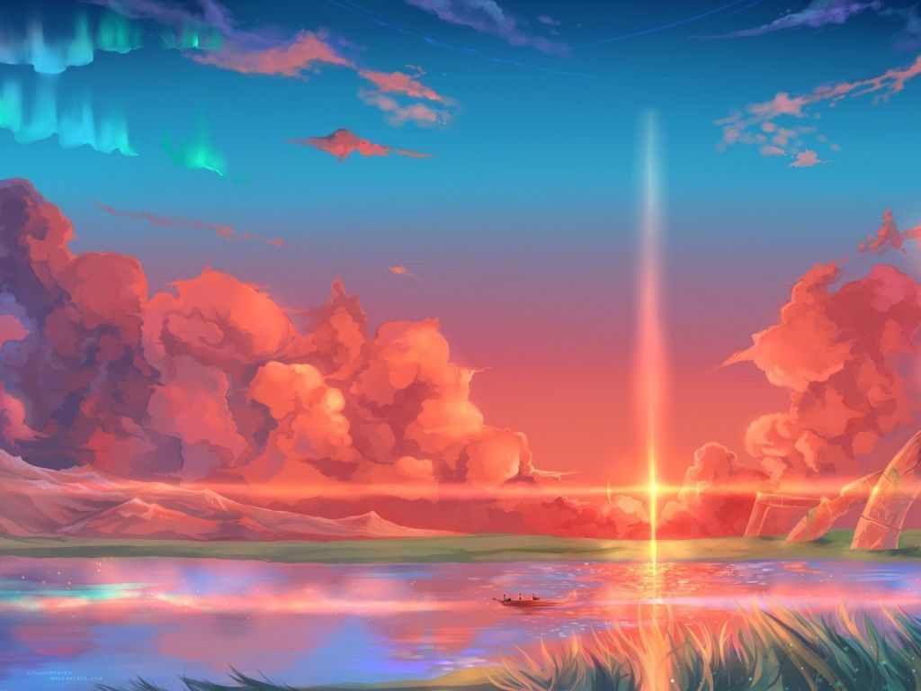 Beautiful Anime Scenery - Aesthetic Wallpaper 4k - HD Wallpaper 