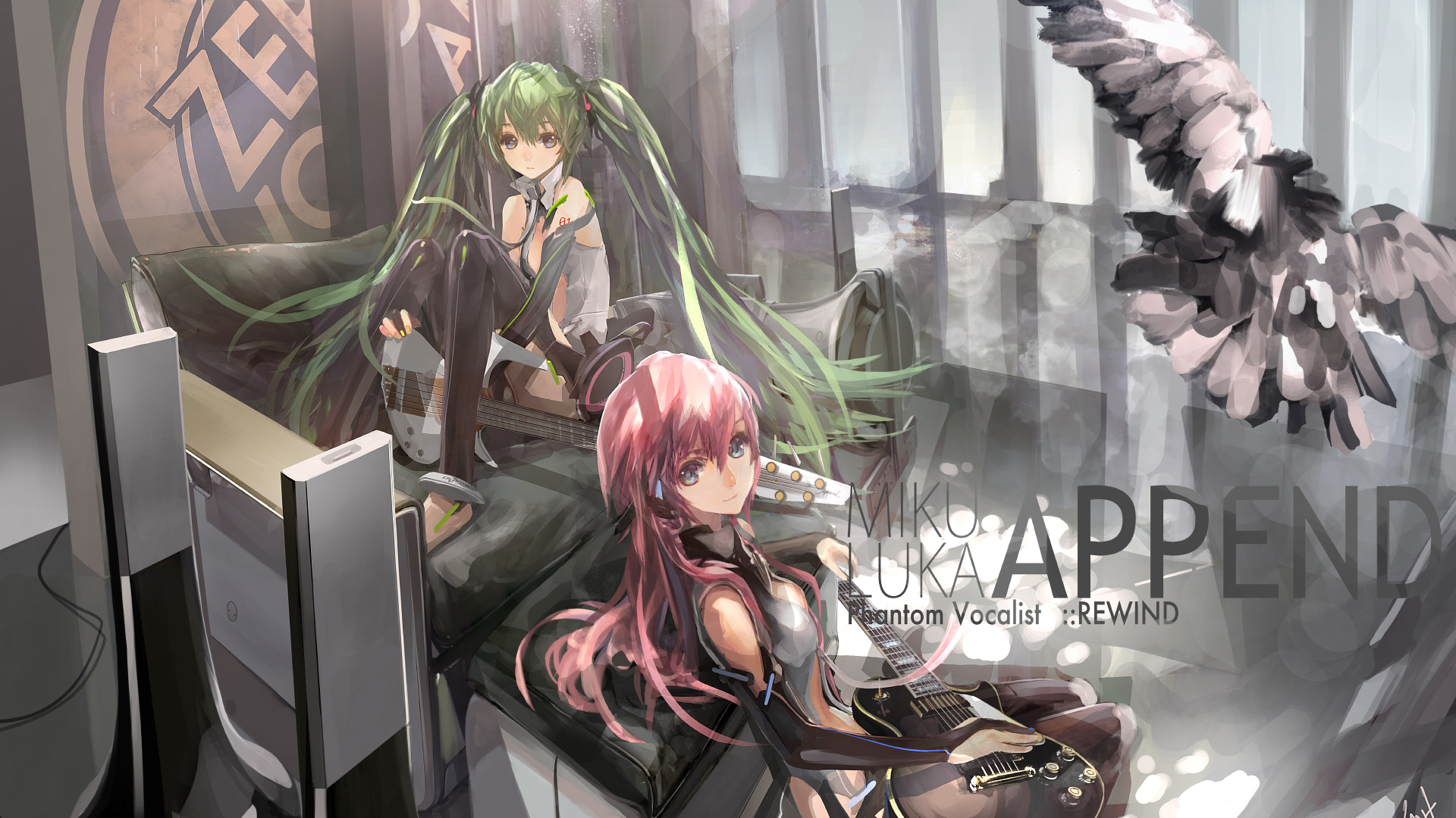 Megurine Luka With Bass - HD Wallpaper 