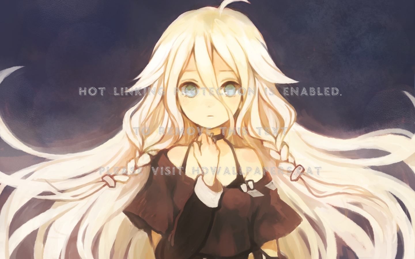 Vocaloid Lovely Ia Blue Eyes Beautiful Hair Platinum Blonde Anime Girl 1440x900 Wallpaper Teahub Io