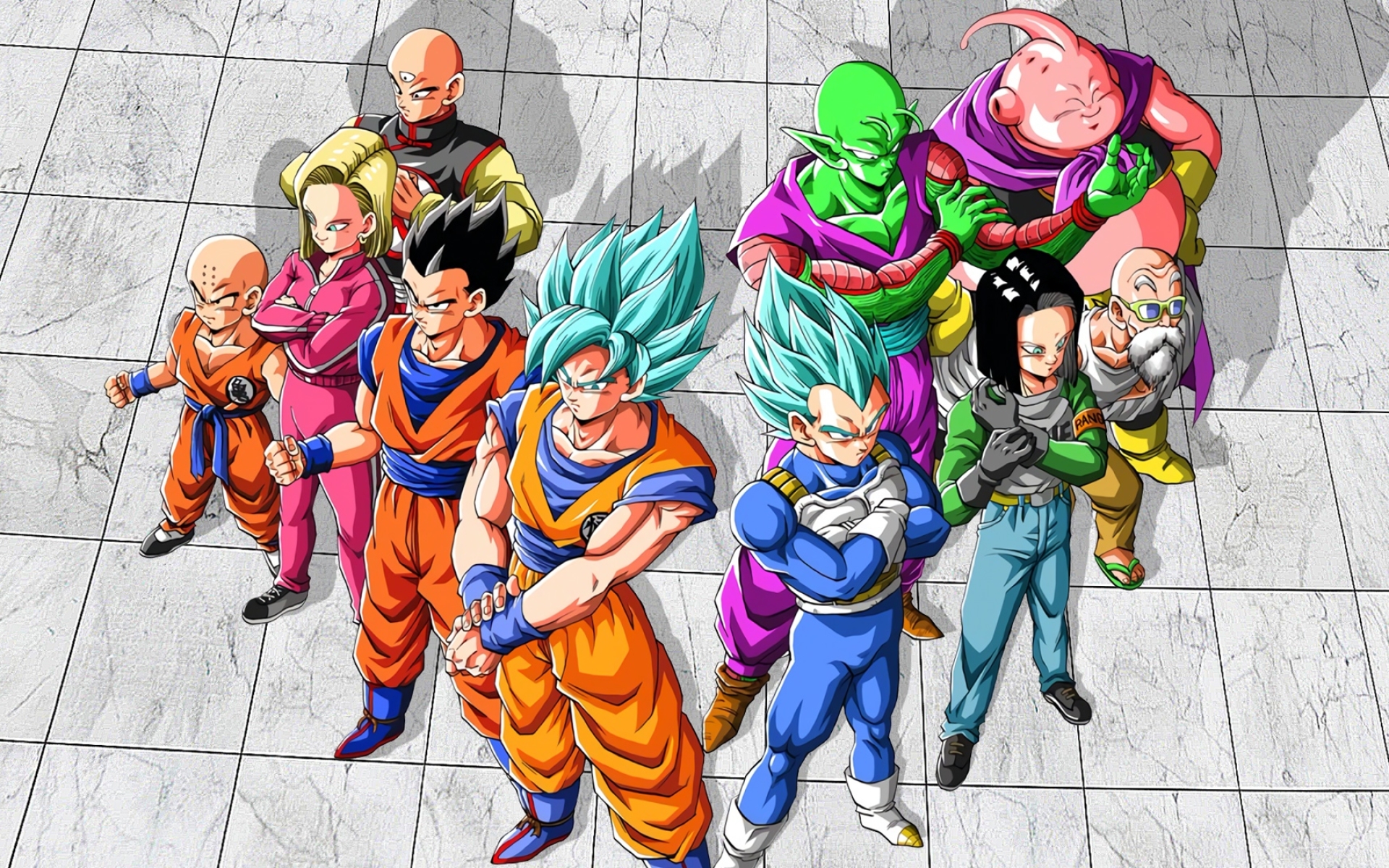 Dragon Ball, Android 17, Android 18, Goku, Gohan, Krillin, - Dragon Ball Super Tournament Of Power Vegeta - HD Wallpaper 