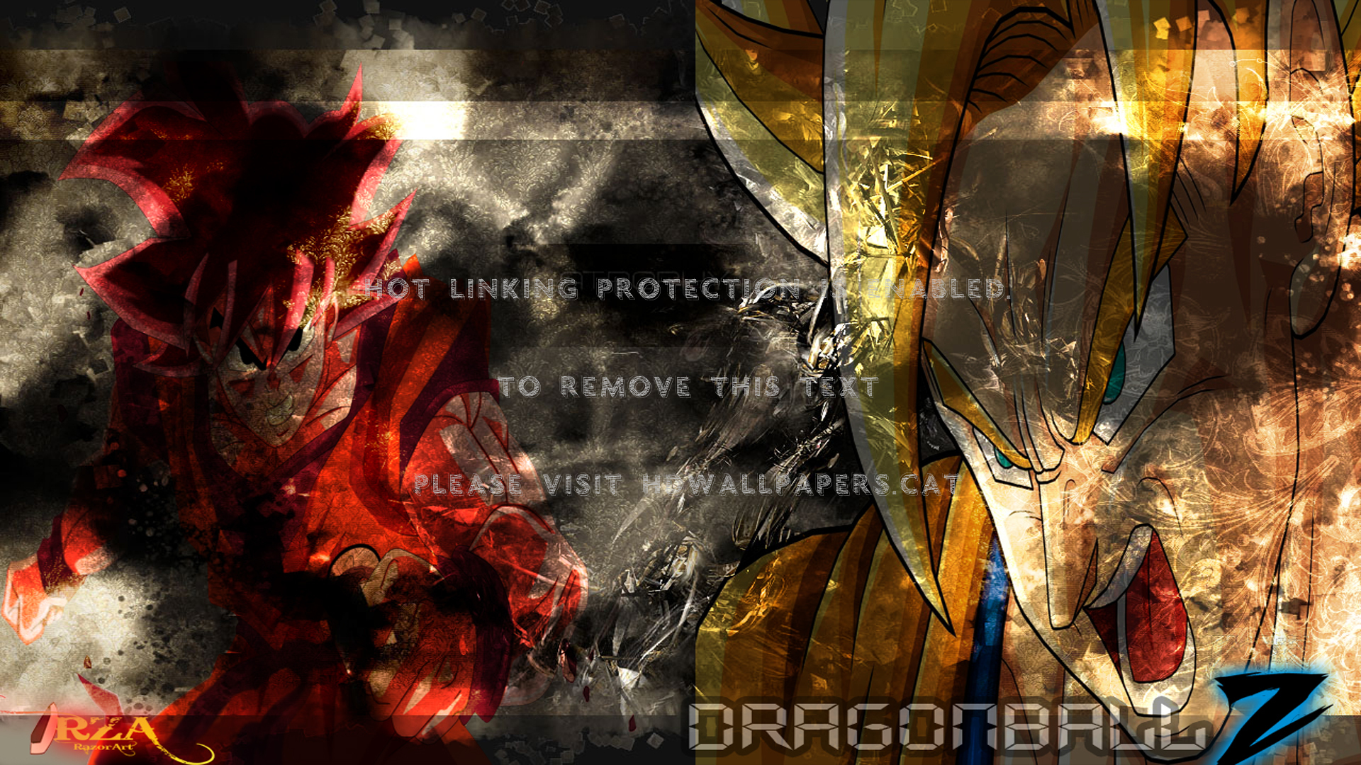 Goku Possessed By Razor Hd1080p Majin Buu - Painting - HD Wallpaper 