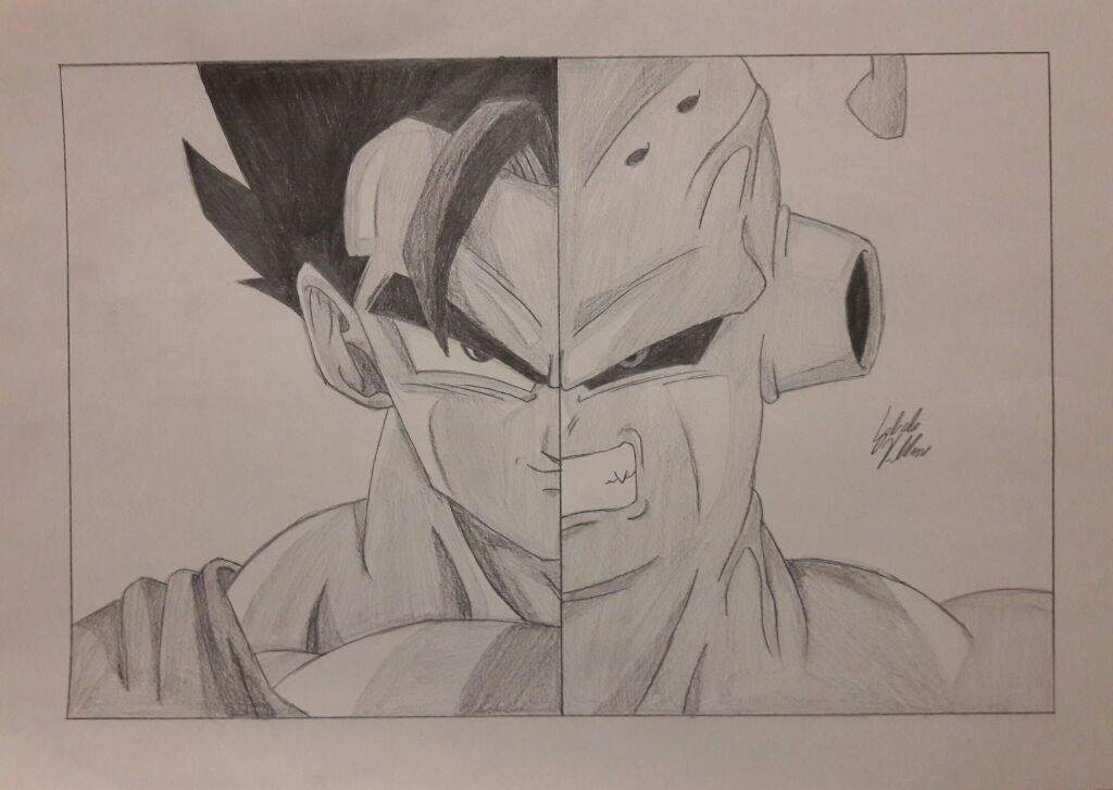 User Uploaded Image - Gohan Vs Super Buu Draw - HD Wallpaper 