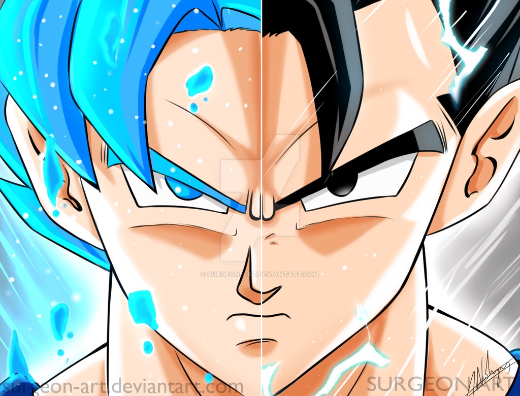 Goku Blue V Mystic Gohan - Imagens De Goku Vs Gohan - HD Wallpaper 
