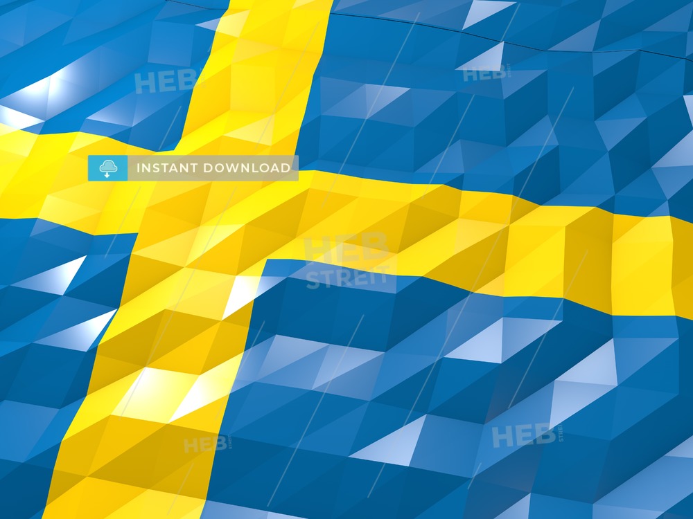 Flag Of Sweden 3d Wallpaper Illustration - Fondos De Pantalla Con Simbolos Modernos - HD Wallpaper 