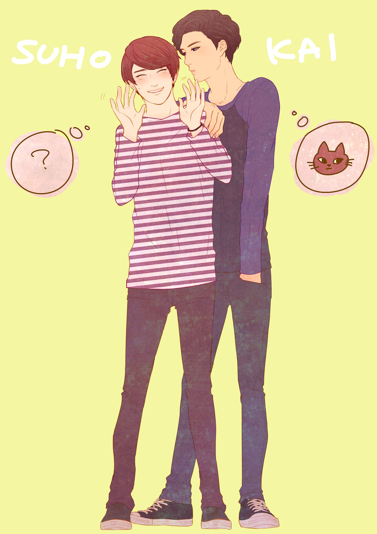 Kai And Suho Fanart - HD Wallpaper 