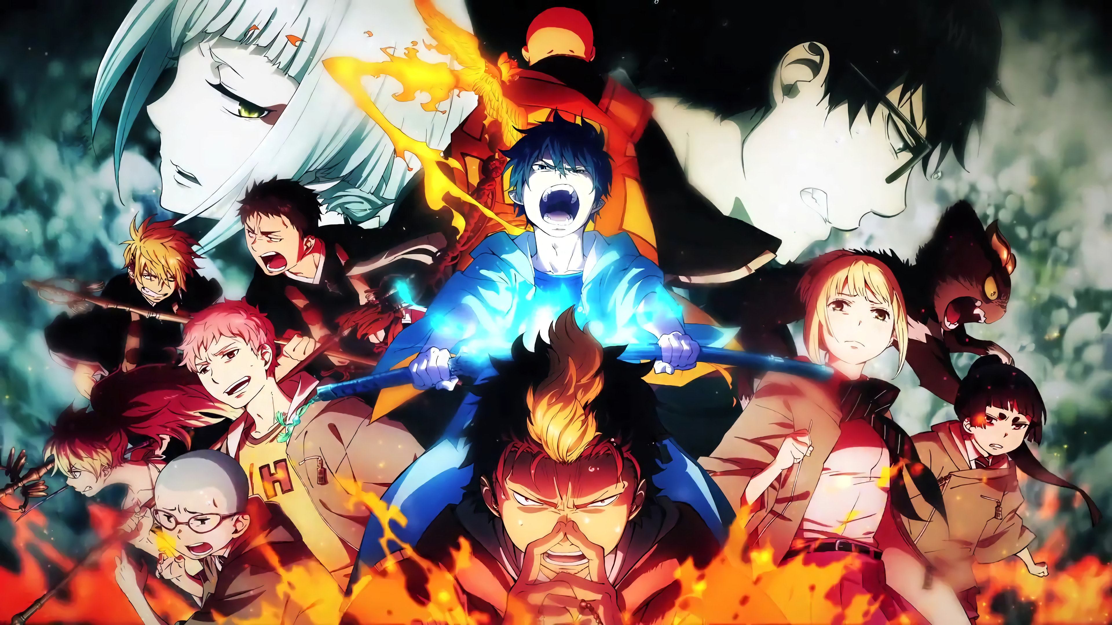 Awesome Blue Exorcist Free Wallpaper Id - Ao No Exorcist Kyoto Fujouou Hen - HD Wallpaper 