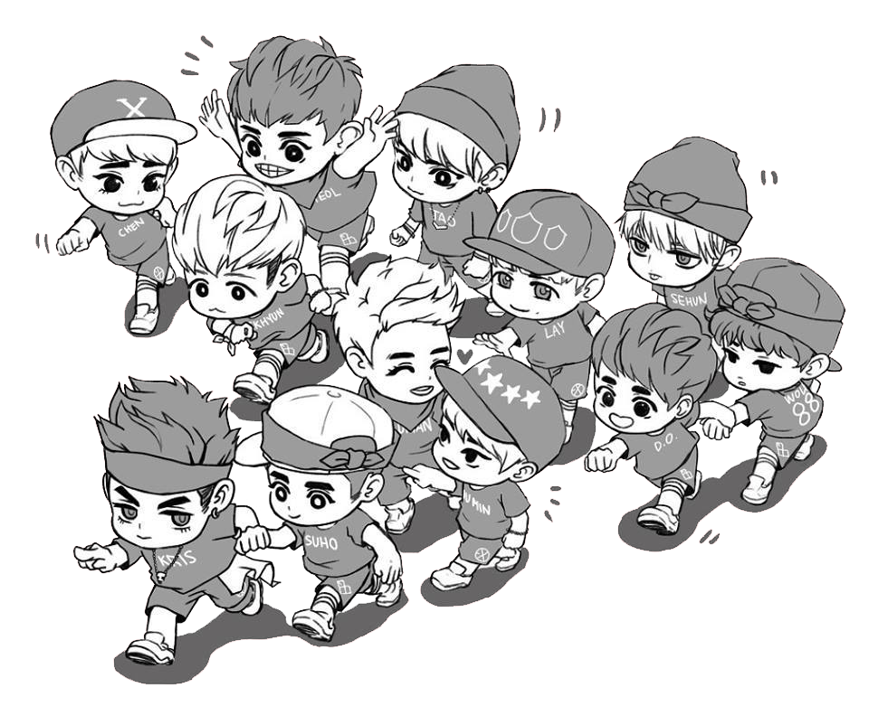 Chibi Clipart Exo - Exo Clip Art - HD Wallpaper 