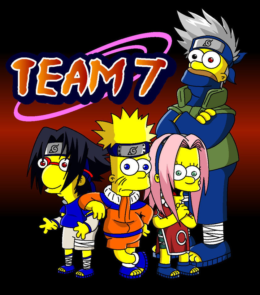 The Simpsons Edition - Simpson Naruto - HD Wallpaper 