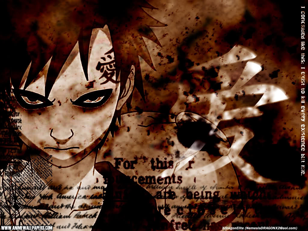 Gaara Kazekage - HD Wallpaper 