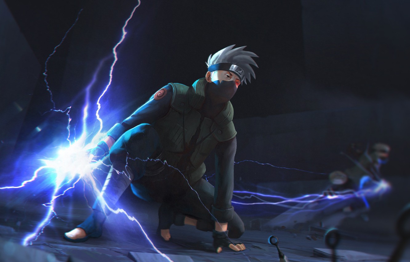 Wallpaper Naruto Art Sharingan Hatake Kakashi Raikiri - Hatake Kakashi Raikiri - HD Wallpaper 