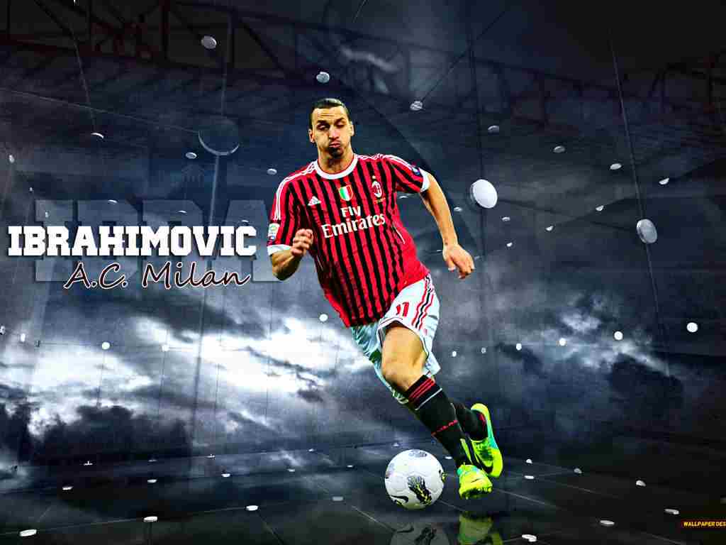 Zlatan Ibrahimovic Wallpaper - Zlatan Ibrahimovic Wallpaper Ac Milan - HD Wallpaper 