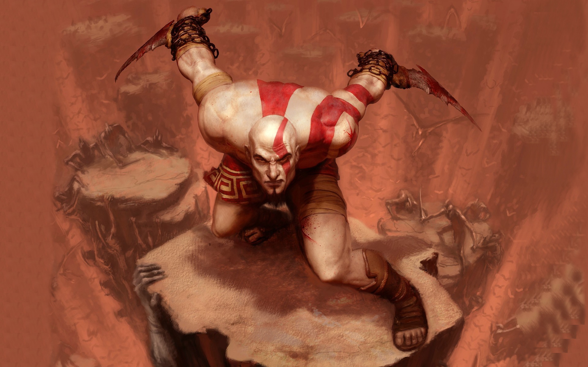 Lara Croft God Of War - HD Wallpaper 