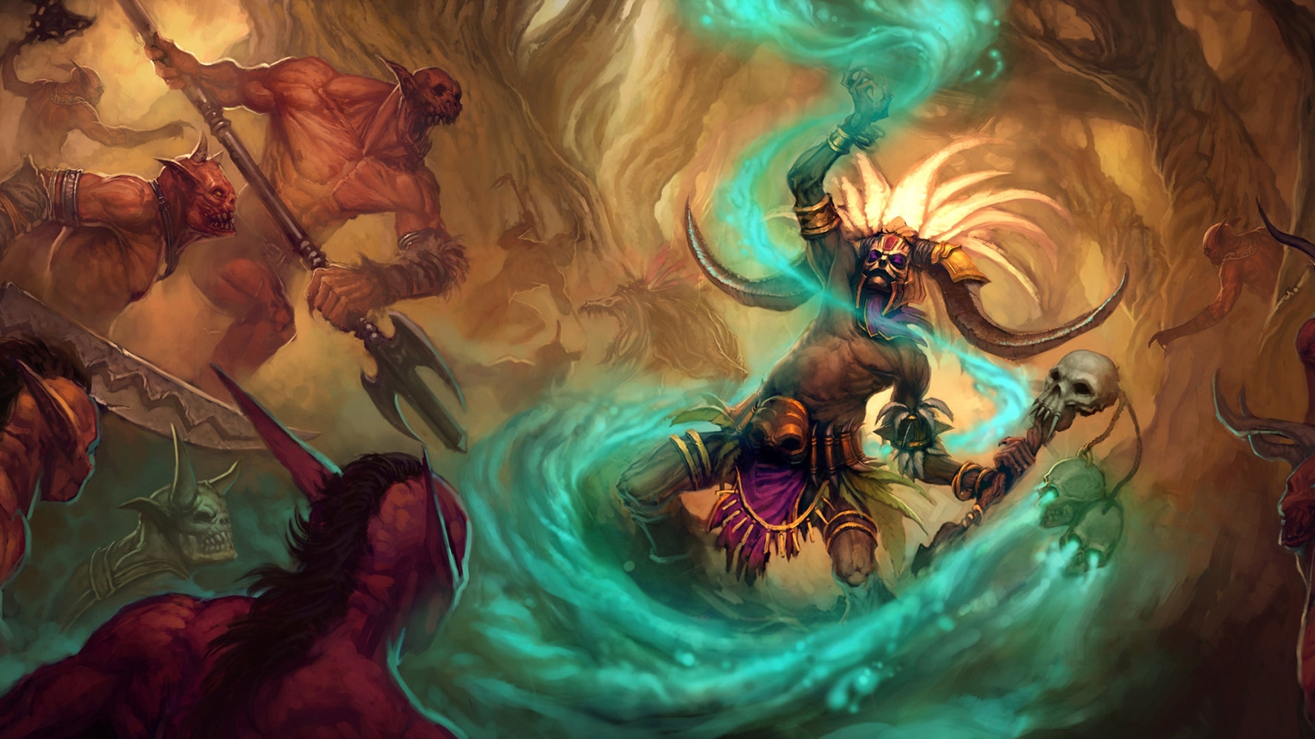 3d Action God Of War - Diablo 3 Background Witch Doctor - HD Wallpaper 