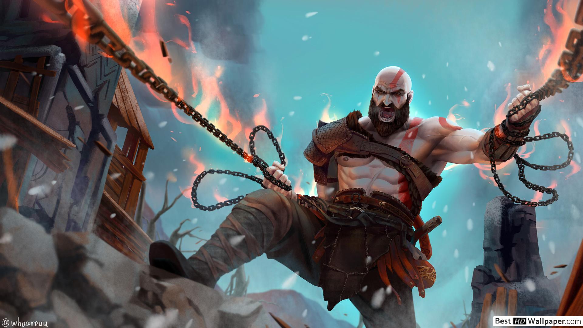 Art Kratos God God Of War - HD Wallpaper 