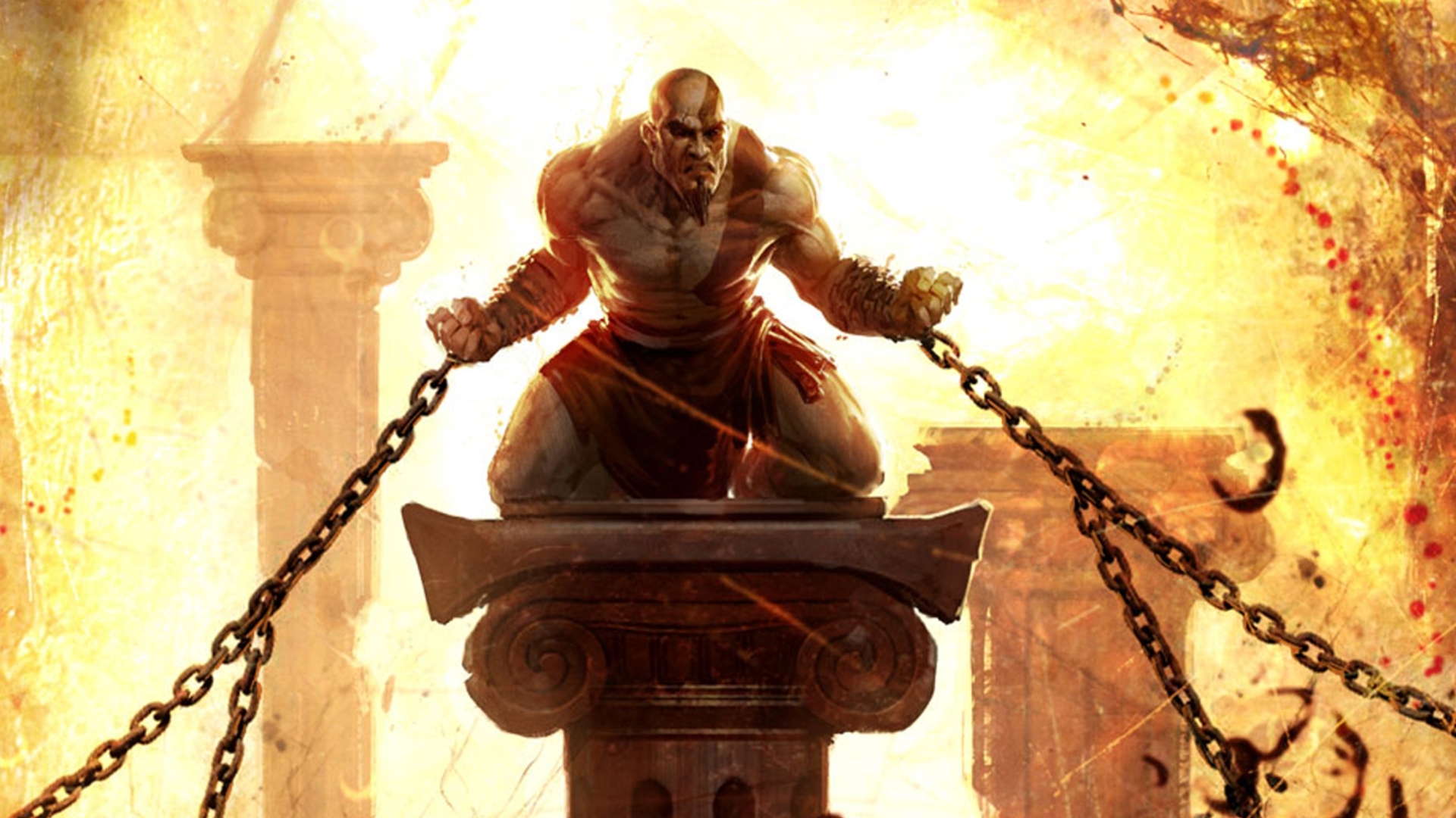 Kratos God Of War Of War God Games Kratos Hd Wallpapers, - God Of War Kratos  Chains - 1920x1080 Wallpaper 