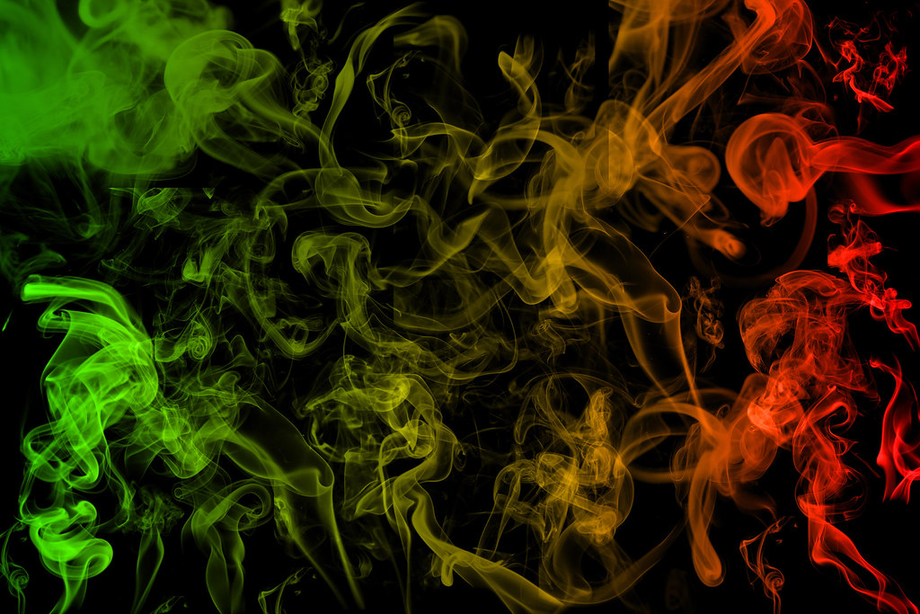 Rasta Colors Neon Smoke - HD Wallpaper 