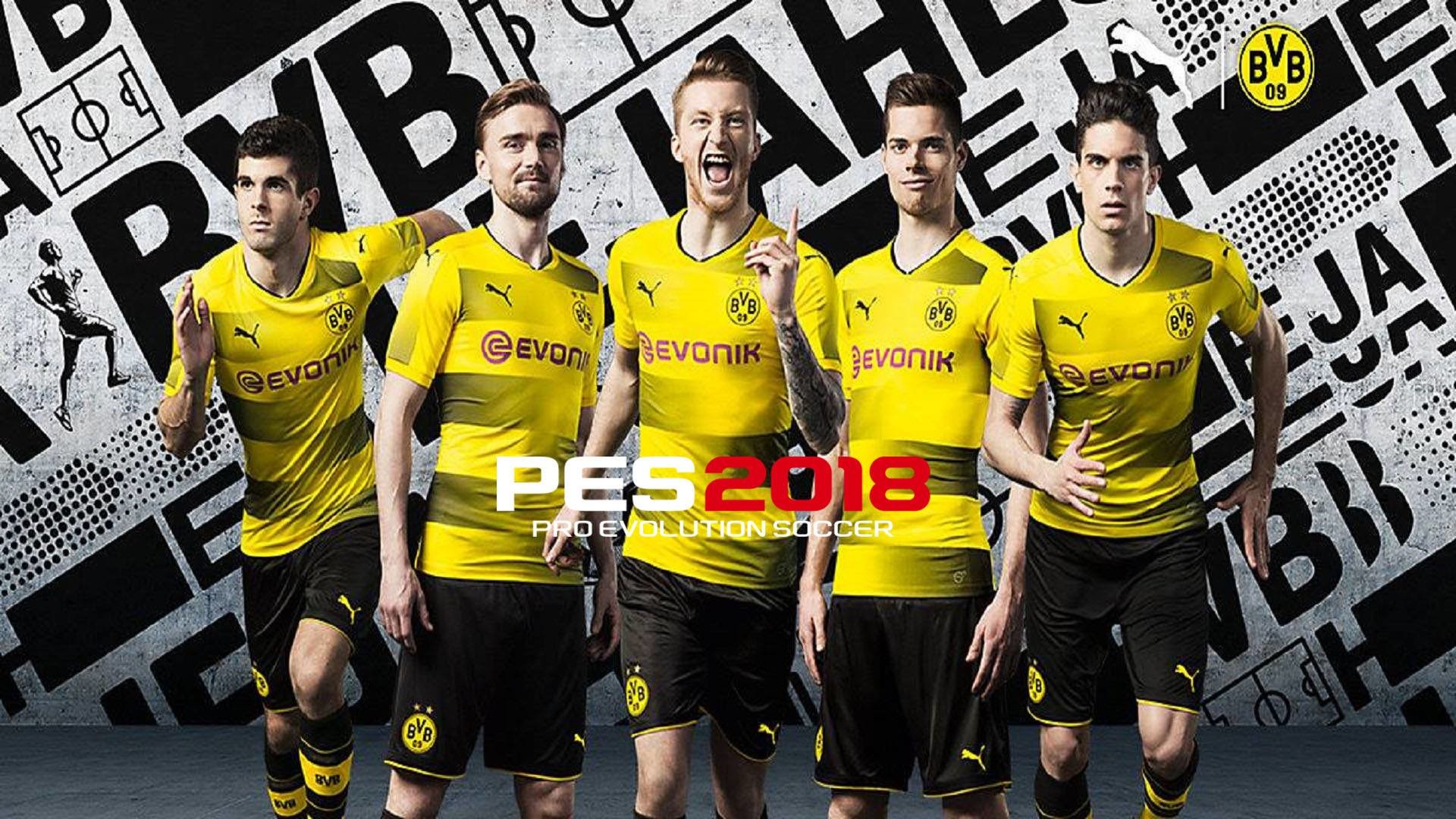 Startscreen Bvb Pes 2018 For Pes 2017 By Ad Mod S - Borussia Dortmund Wallpaper 2018 - HD Wallpaper 
