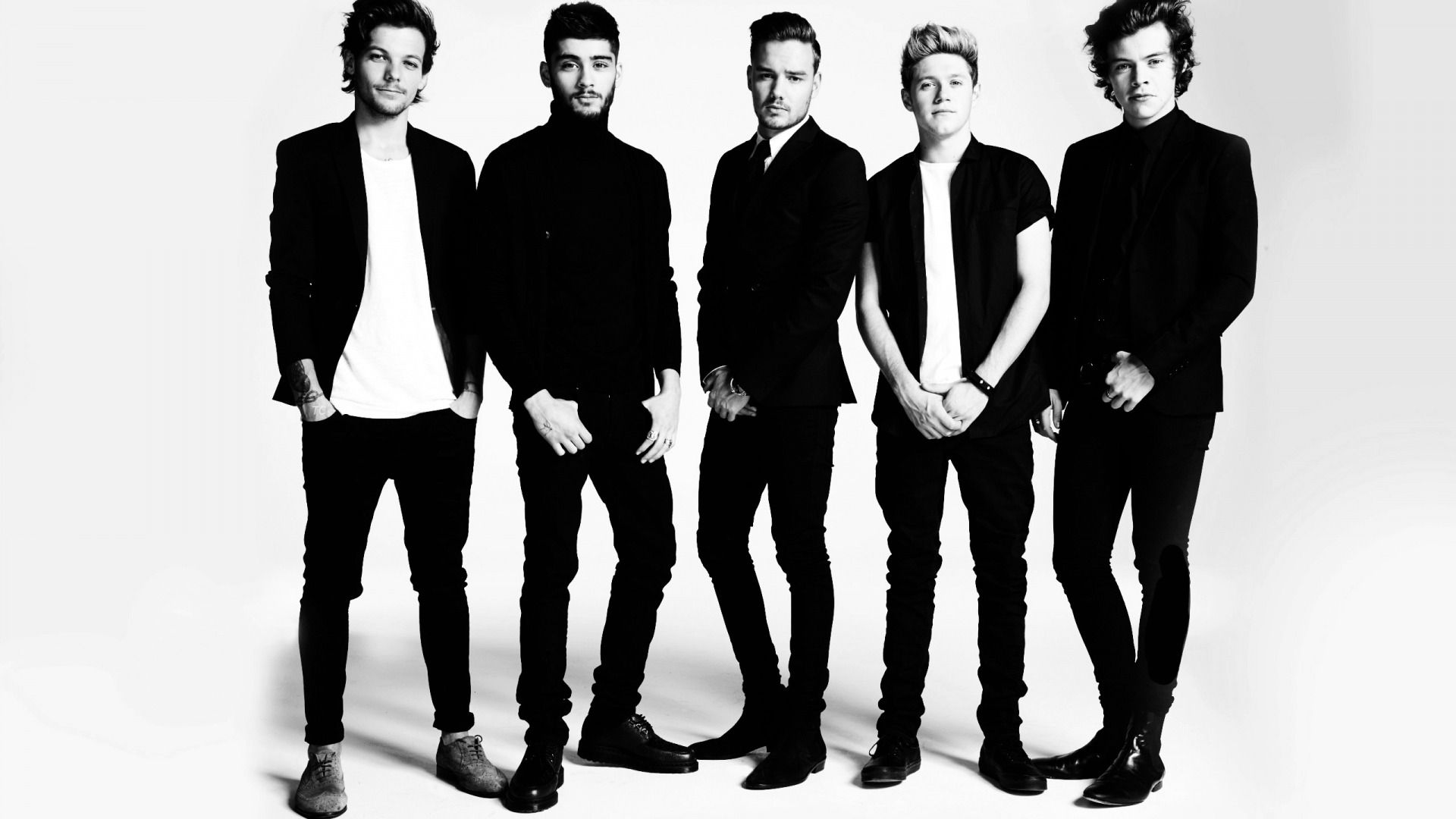 One Direction B&w - HD Wallpaper 