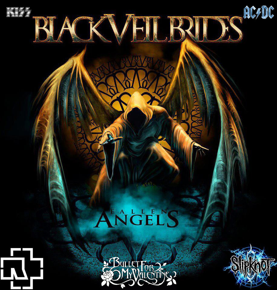 Black Veil Brides Logo Fallen Angels - HD Wallpaper 