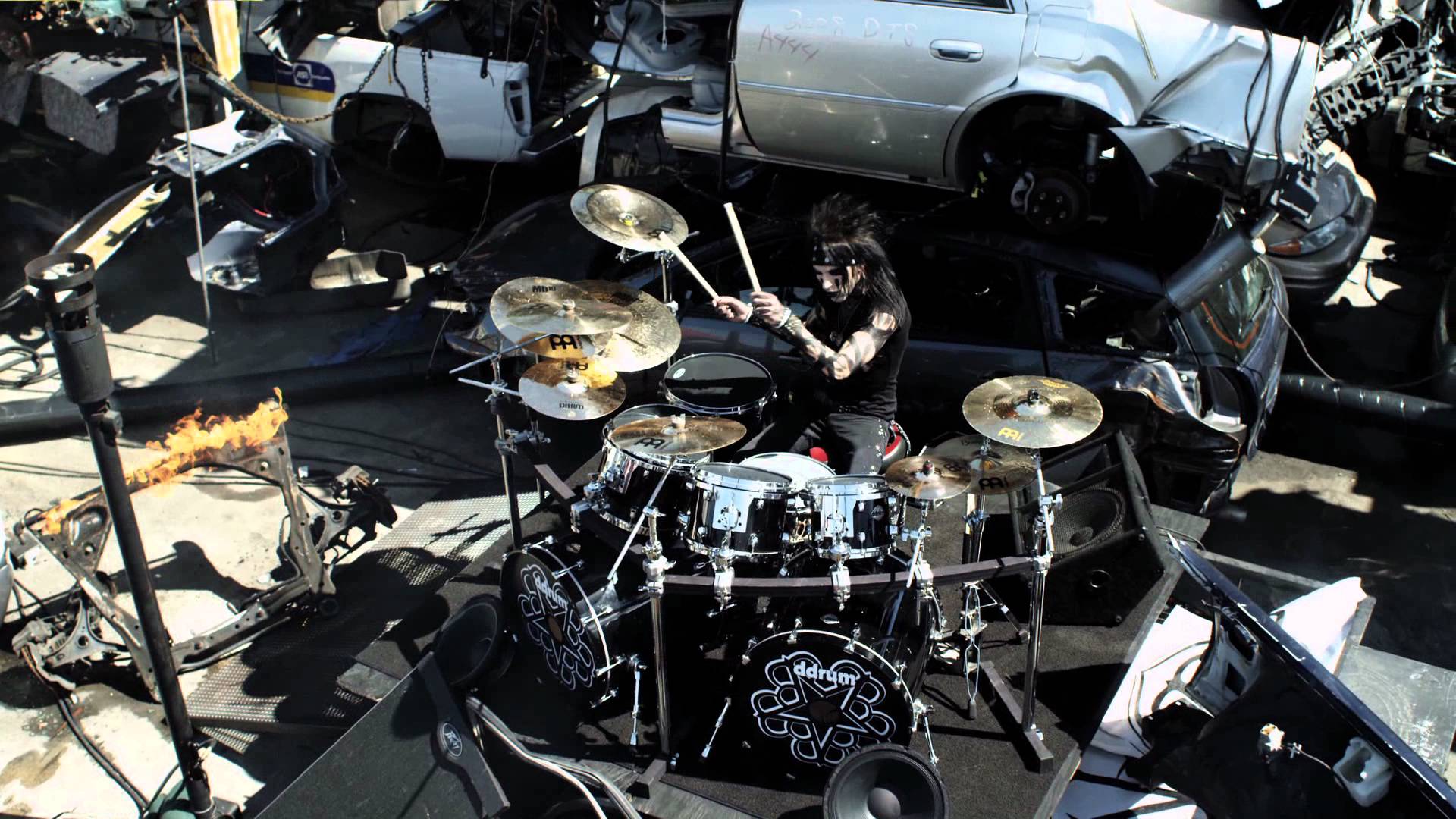 Black Veil Brides Drum Set - HD Wallpaper 